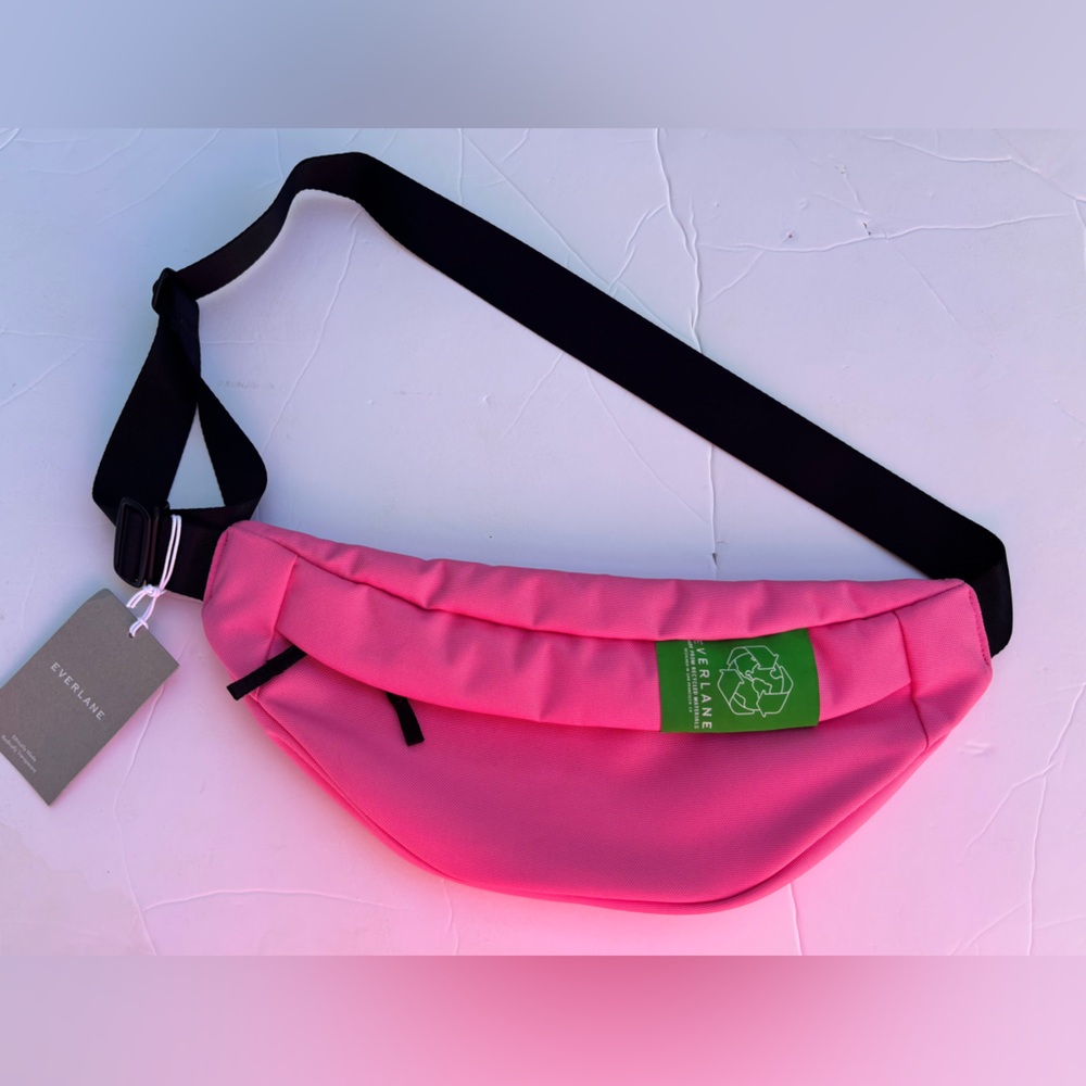 EVERLANE NWT Pink Belt Bag with Black Strap